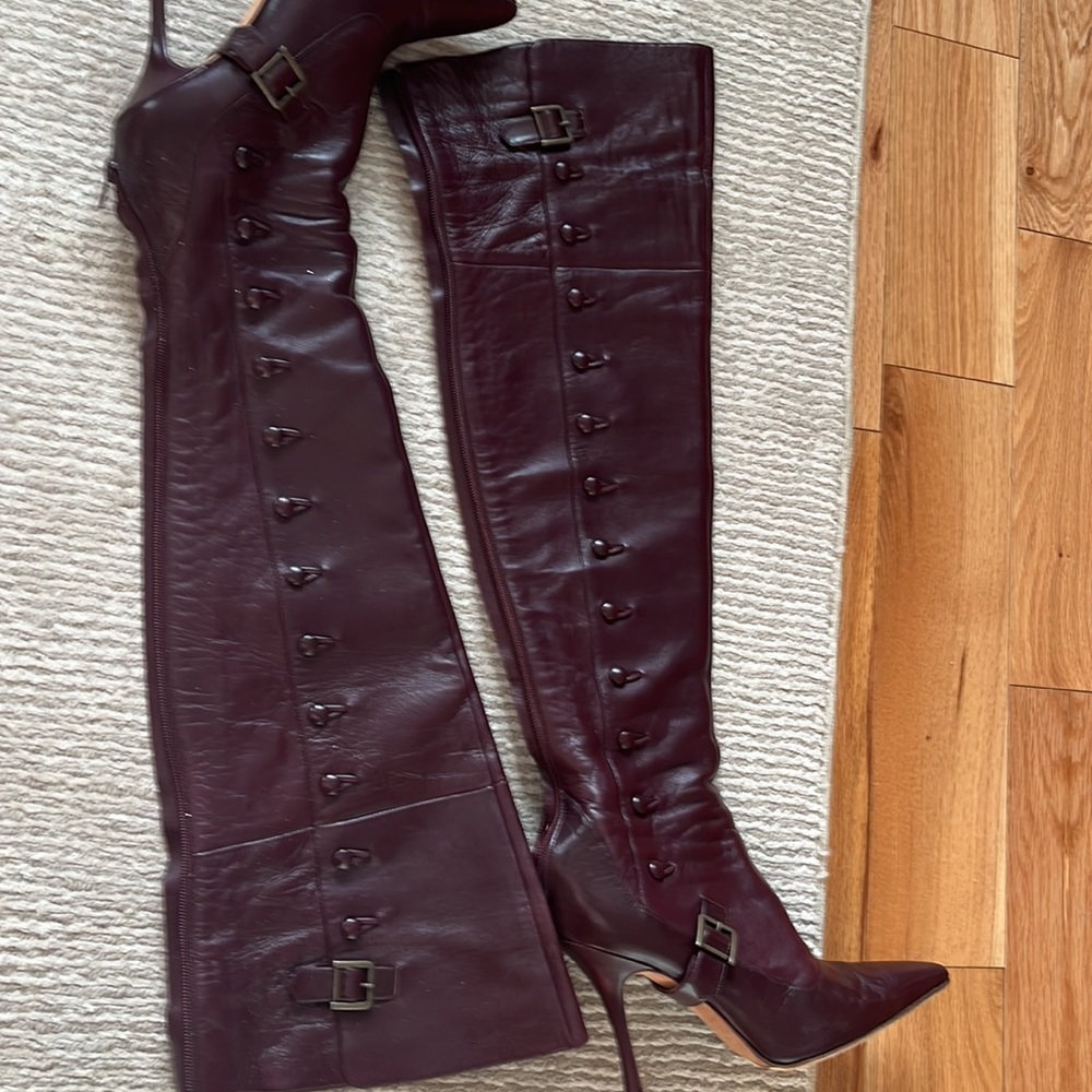 Manolo Blahnik over the knee boots